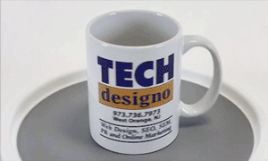An animated rotation of Techdesigno's mug