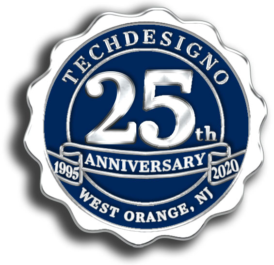 techdesigno 25 Year Anniversary emblem